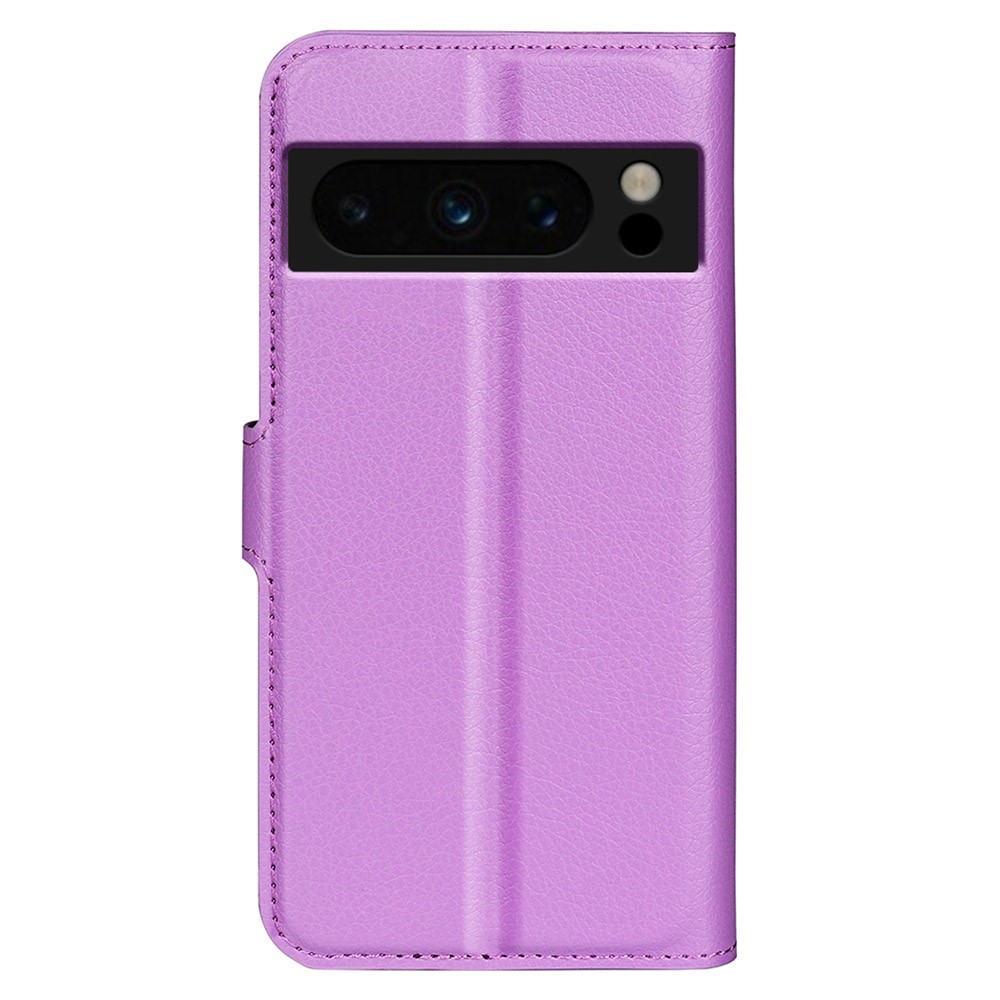  Google Pixel 8 Pro Fodral Litchi Textur Lila