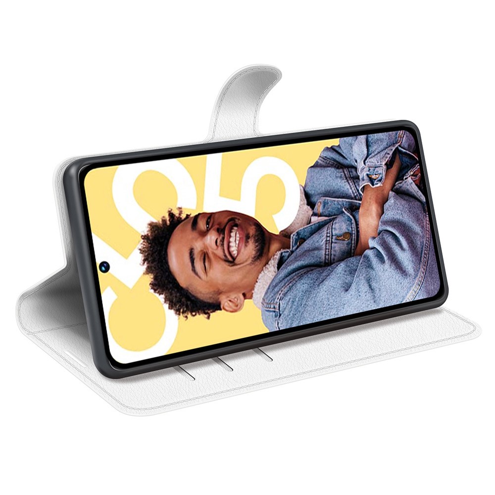  Google Pixel 8 Fodral Litchi Textur Vit