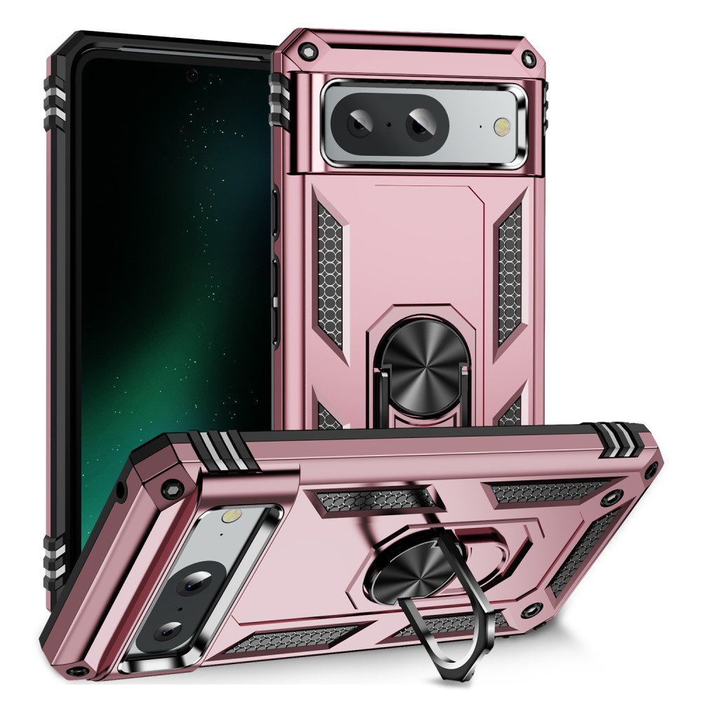 Google Pixel 8 Skal Armor Ring Hybrid Roséguld