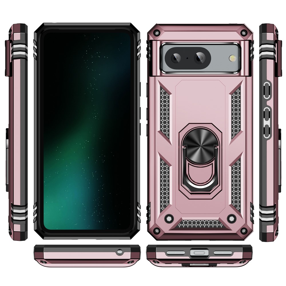  Google Pixel 8 Skal Armor Ring Hybrid Roséguld