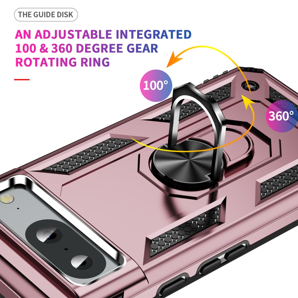  Google Pixel 8 Skal Armor Ring Hybrid Roséguld