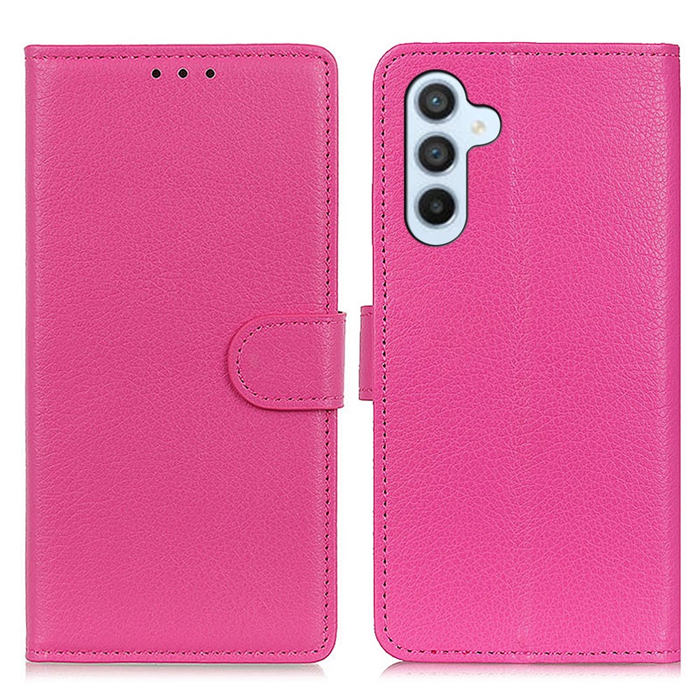  Samsung Galaxy S23 FE Fodral Litchi Läder Rosa