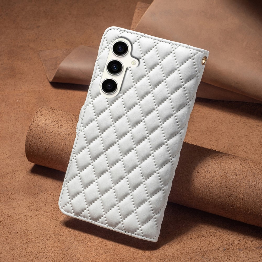 BINFEN BINFEN Galaxy S23 FE Fodral Diamond Multifunktionell Vit