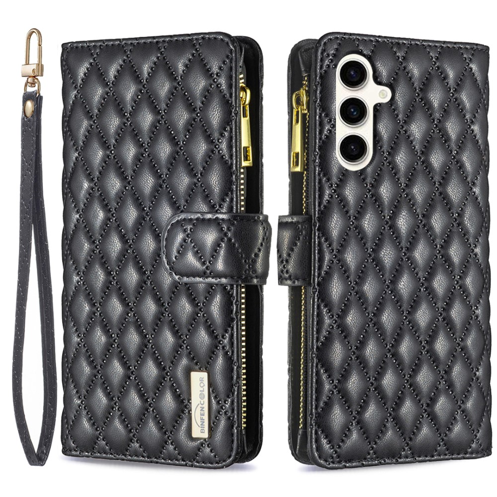 BINFEN BINFEN Galaxy S23 FE Fodral Diamond Multifunktionell Svart