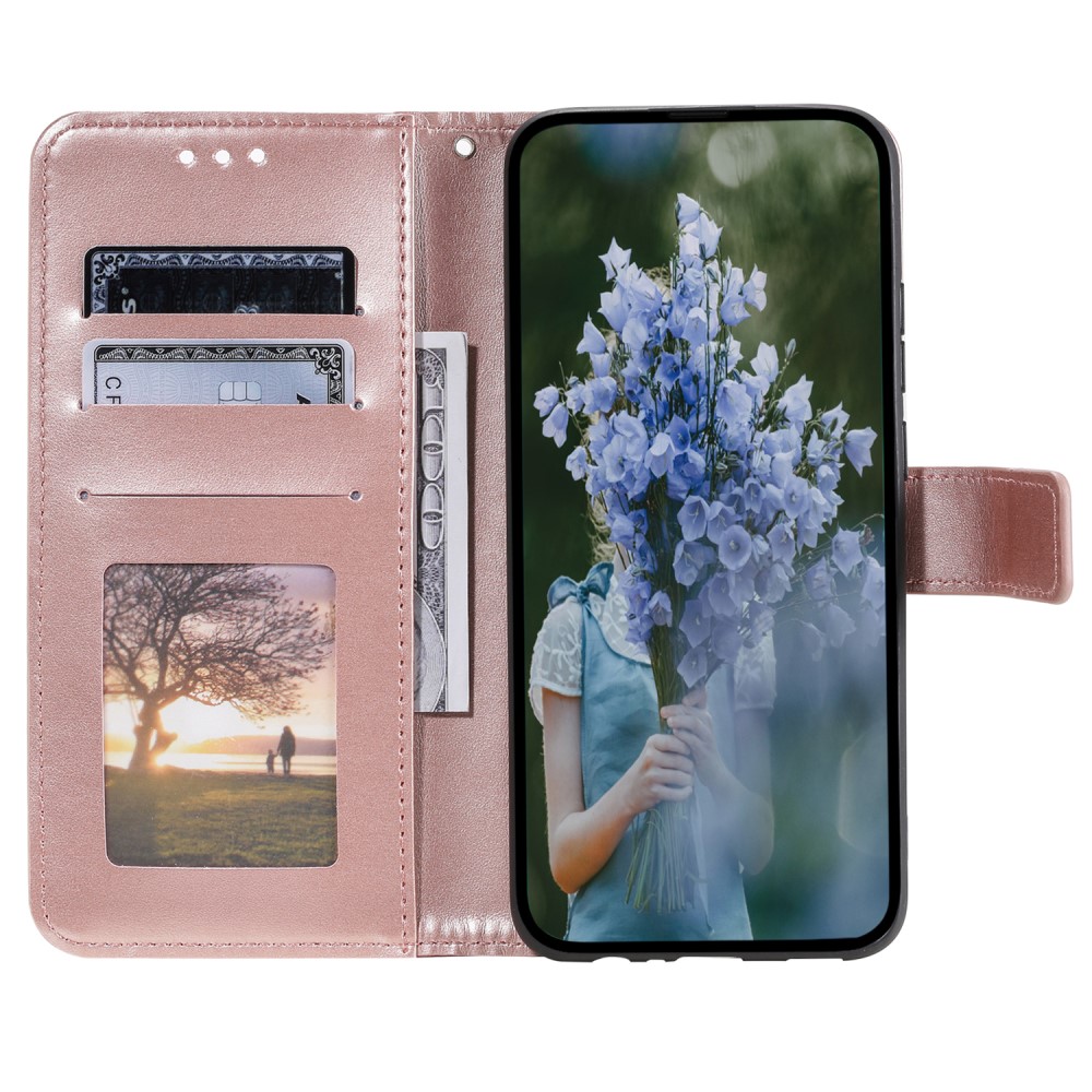  Samsung Galaxy S23 FE Fodral Mandala Läder Roséguld