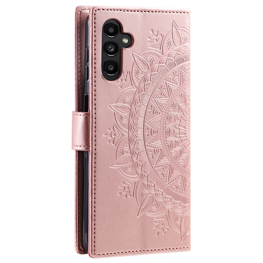  Samsung Galaxy S23 FE Fodral Mandala Läder Roséguld