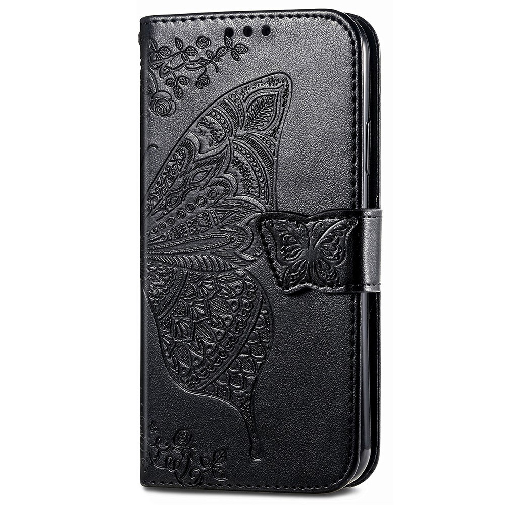  Samsung Galaxy S23 FE Fodral Fjäril Tryck Svart