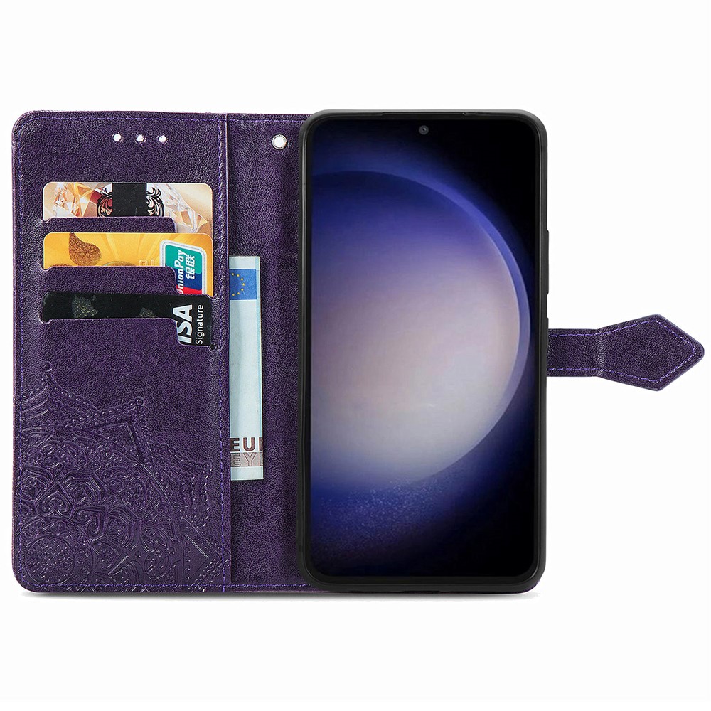  Samsung Galaxy S23 FE Fodral Mandala Blossom Lila
