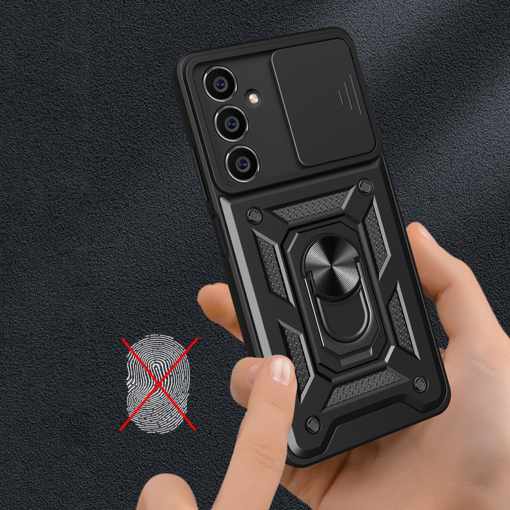  Samsung Galaxy S23 FE Skal CamShield Ring Hybrid Silver
