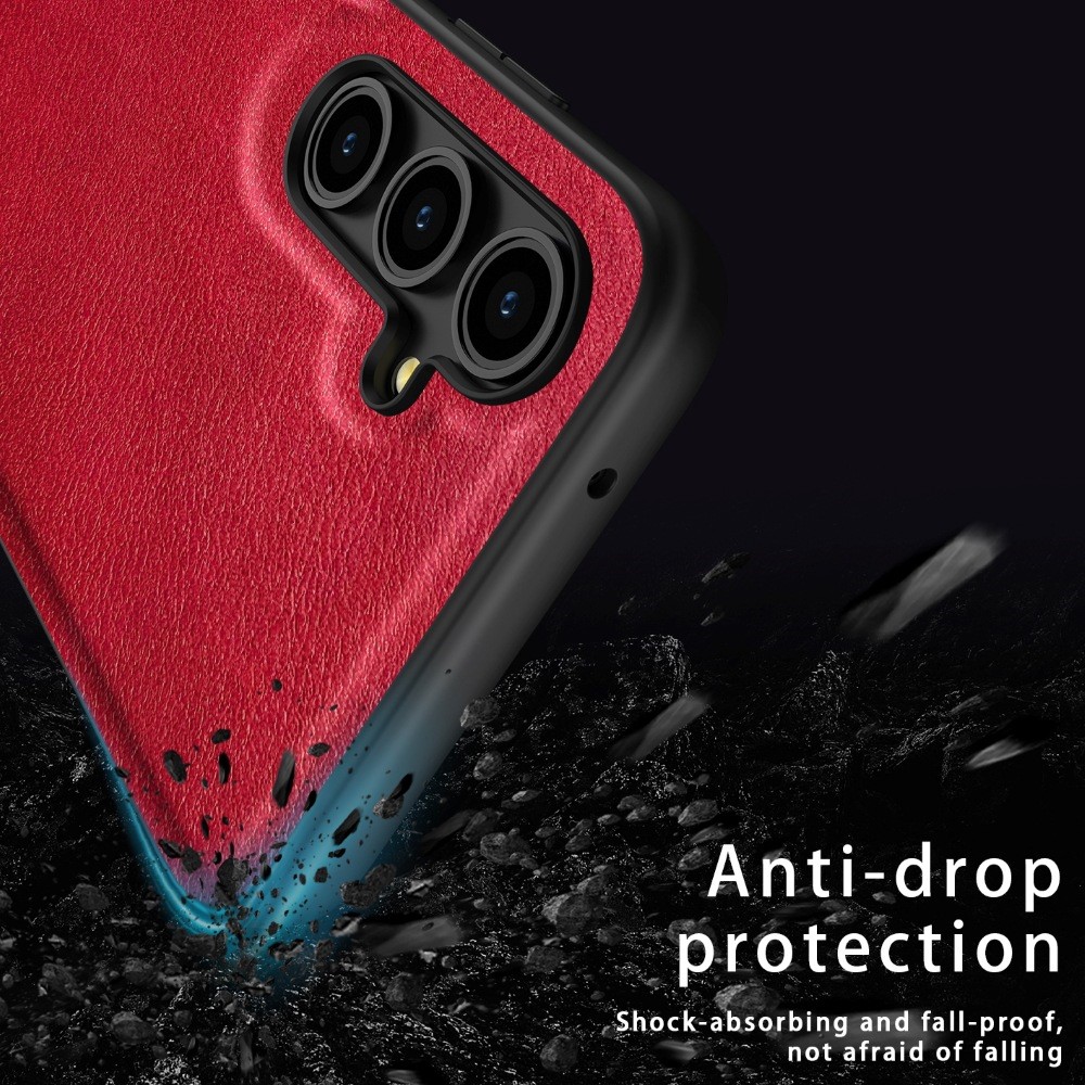  Samsung Galaxy S23 FE Skal Hybrid Retro Läder Blå