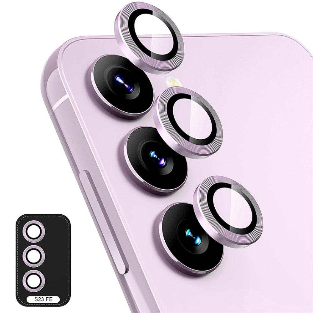 ENKAY ENKAY Galaxy S23 FE Linsskydd Aluminium Härdat Glas Lila