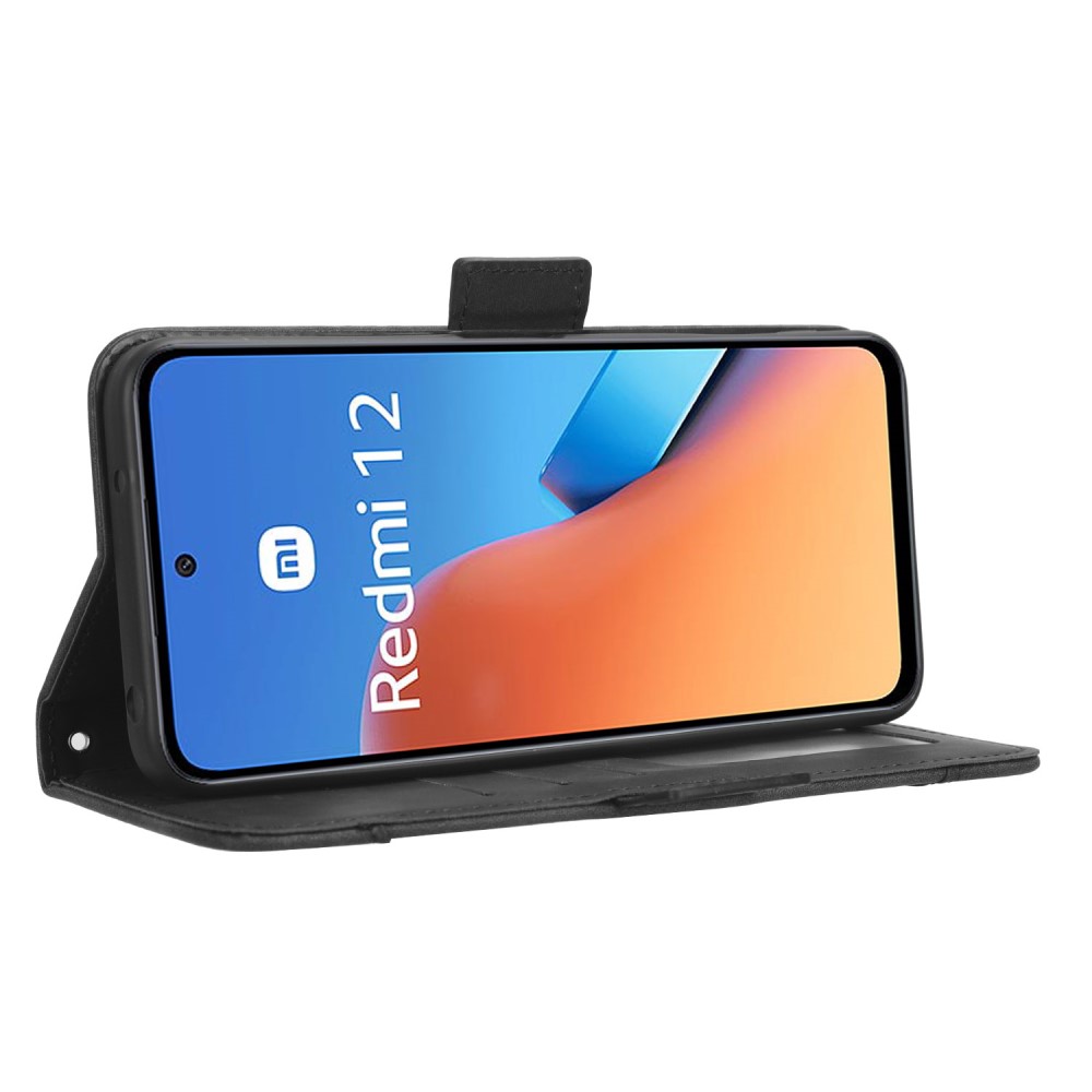  Xiaomi Redmi 12 5G/4G Fodral Med Avtagbart Kortfodral Svart