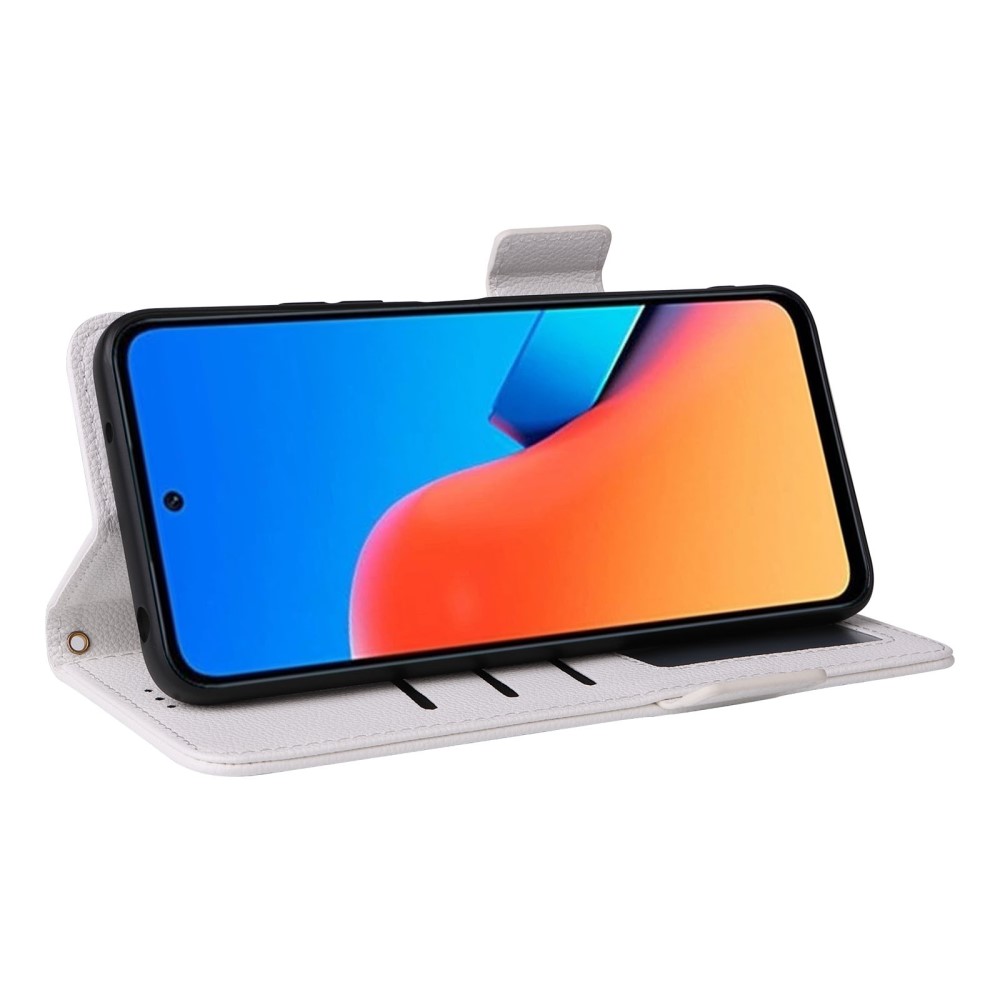  Xiaomi Redmi 12 5G/4G Fodral Litchi Läder Vit