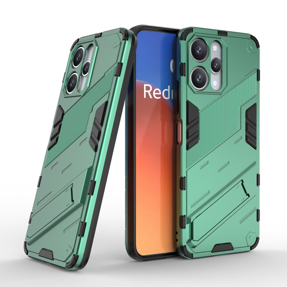 Xiaomi Redmi 12 5G/4G Skal Kickstand Hybrid Armor Grön