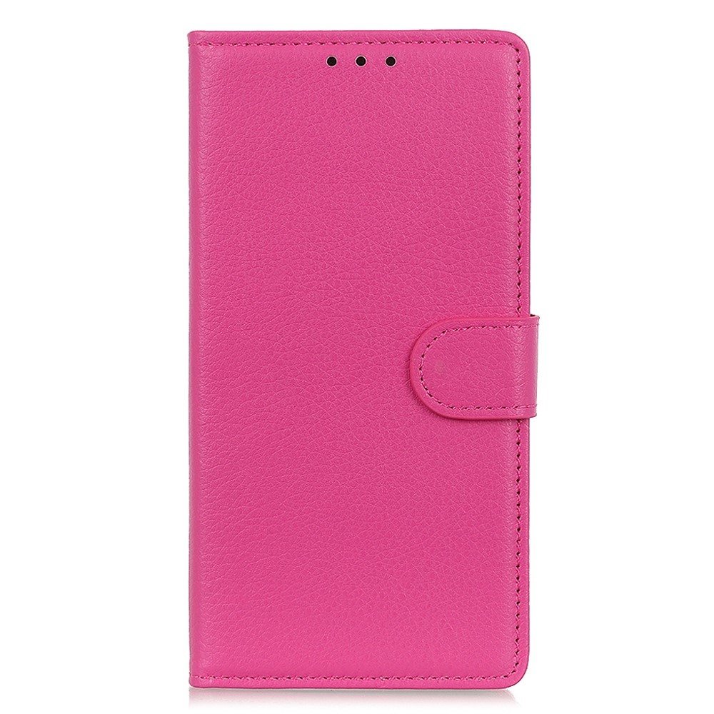  Sony Xperia 5 V Fodral Litchi Läder Rosa