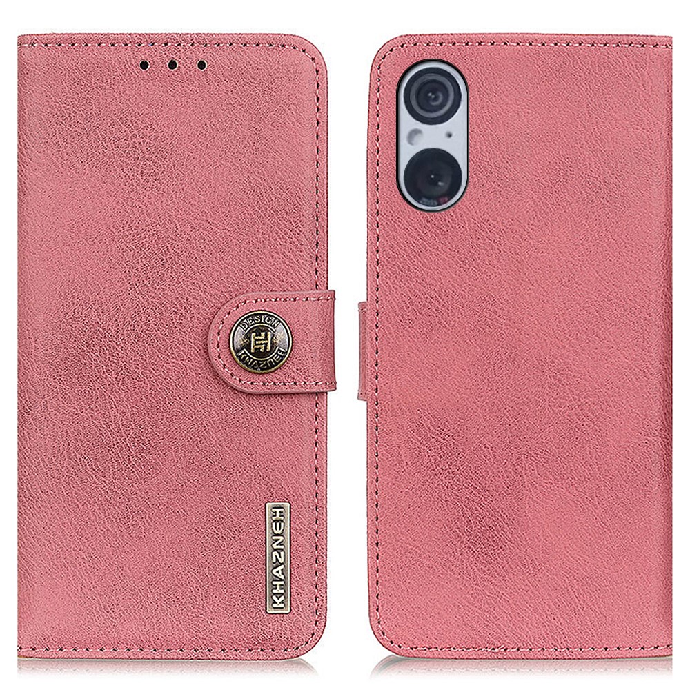 KHAZNEH KHAZNEH Sony Xperia 5 V Fodral Läder Rosa