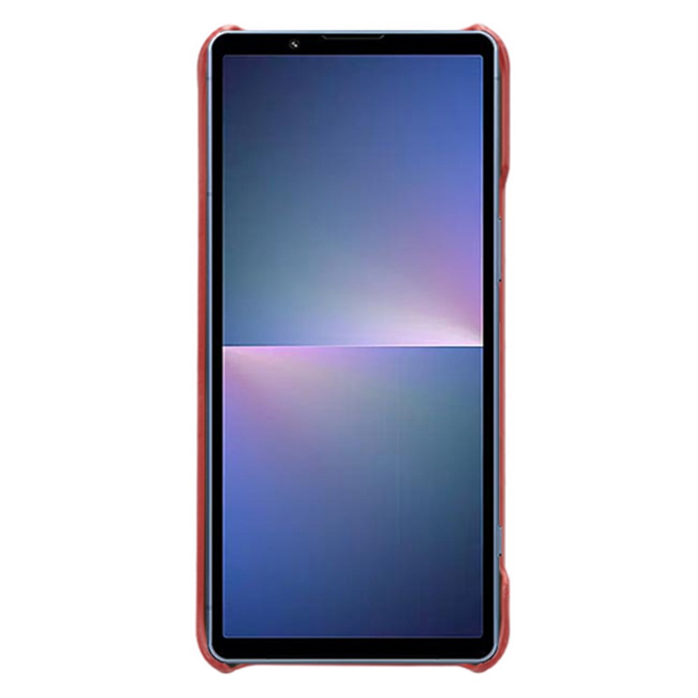  Sony Xperia 5 V Skal Läderbelagt Röd