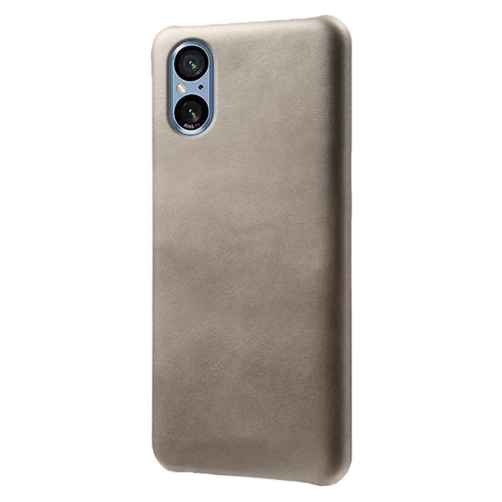  Sony Xperia 5 V Skal Läderbelagt Grå