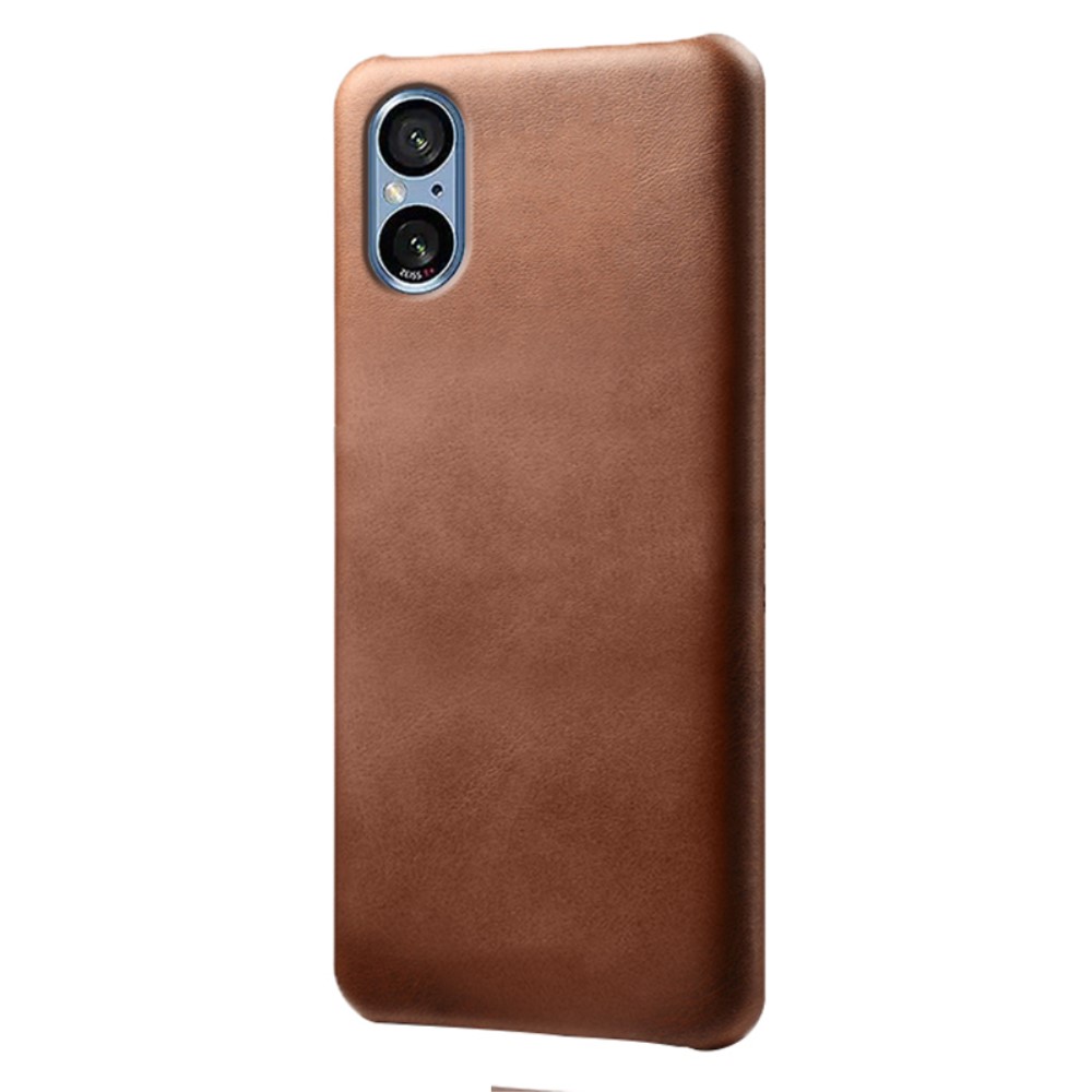  Sony Xperia 5 V Skal Läderbelagt Brun