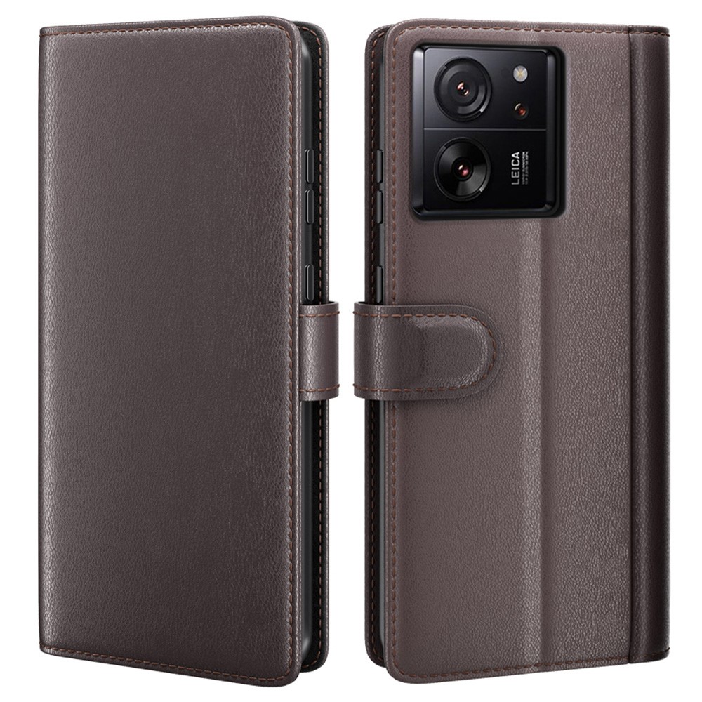  Xiaomi 13T / 13T Pro Fodral Premium Äkta Läder Brun