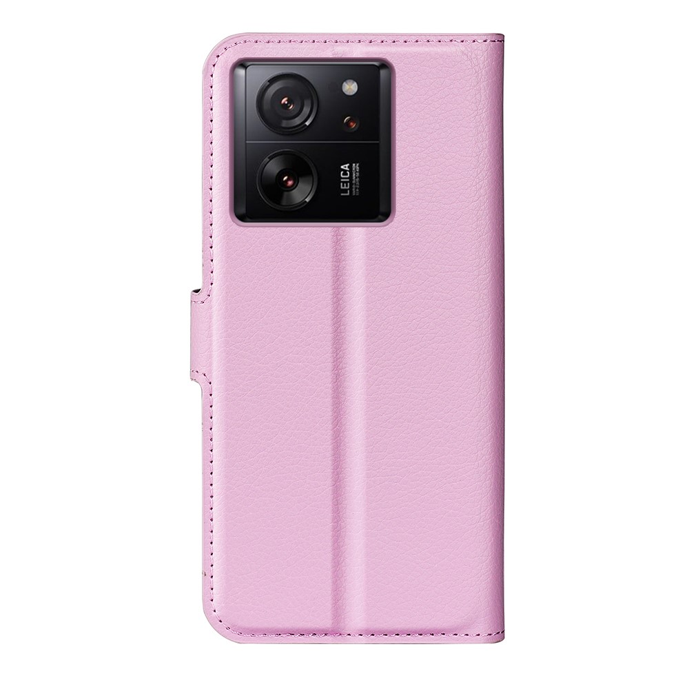  Xiaomi 13T / 13T Pro Fodral Litchi Läder Ljus Rosa