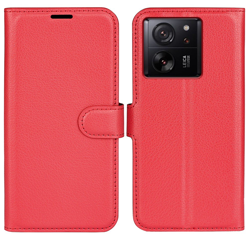  Xiaomi 13T / 13T Pro Fodral Litchi Läder Röd