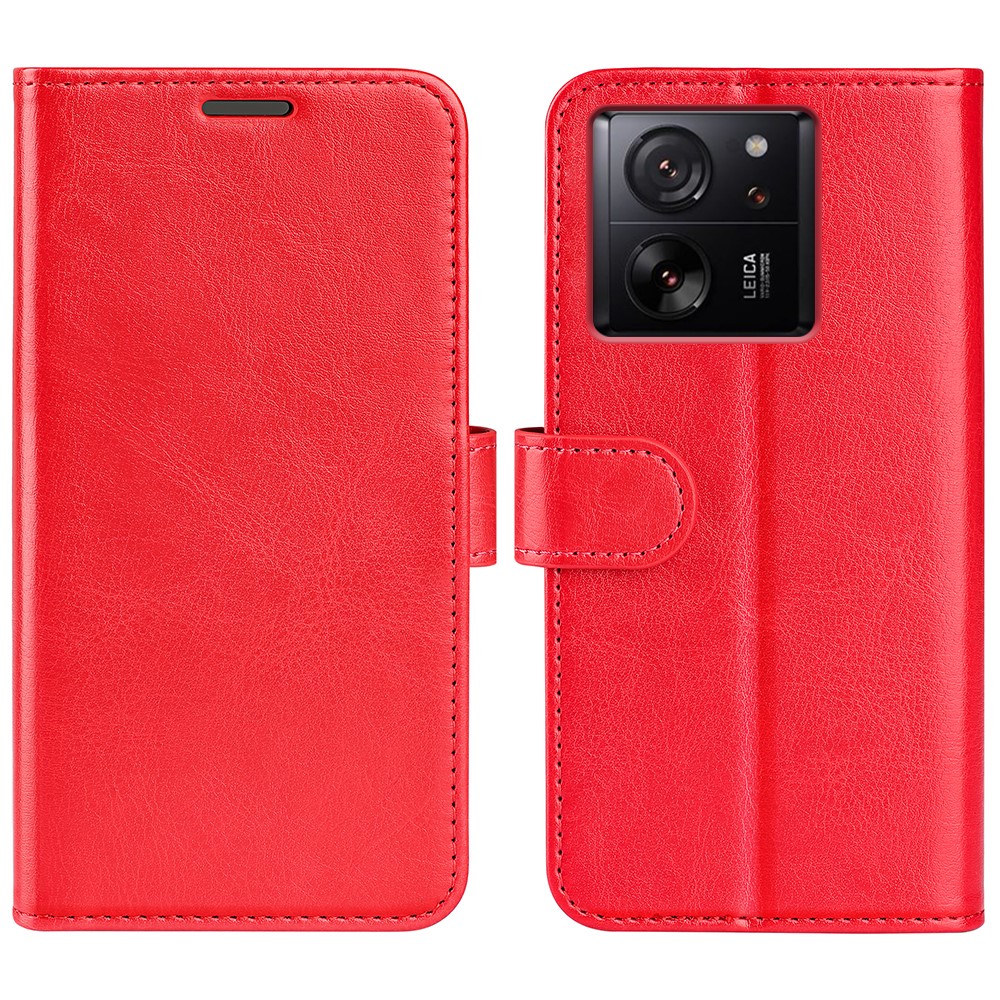  Xiaomi 13T / 13T Pro Fodral Crazy Horse Läder Röd