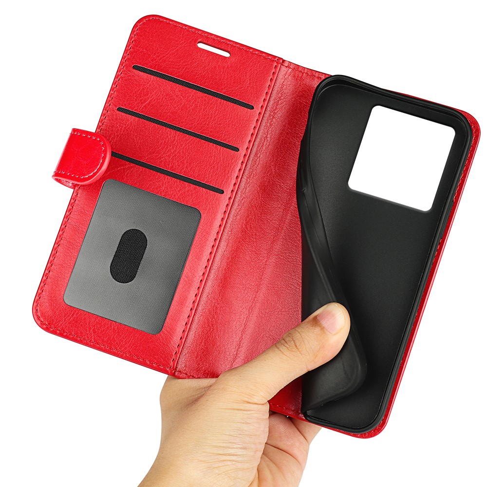  Xiaomi 13T / 13T Pro Fodral Crazy Horse Läder Röd