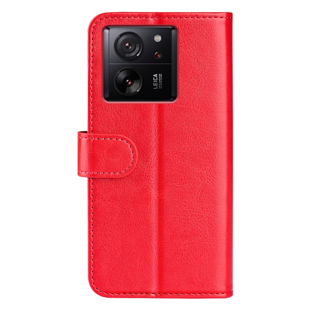  Xiaomi 13T / 13T Pro Fodral Crazy Horse Läder Röd