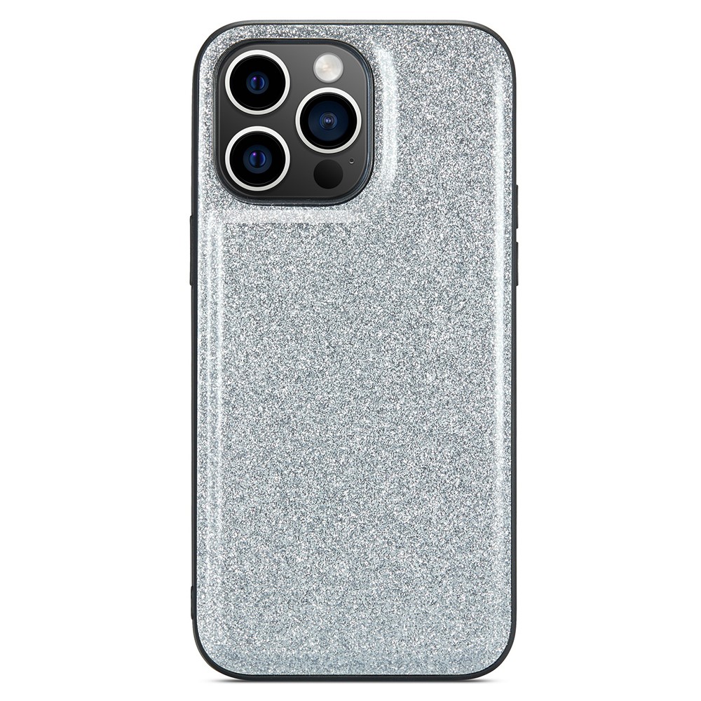 DG.MING DG.MING iPhone 14 Pro Max Skal Läder Glitter Silver