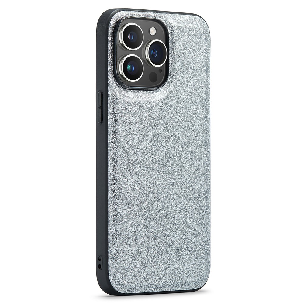 DG.MING DG.MING iPhone 13 Pro Max Skal Läder Glitter Silver