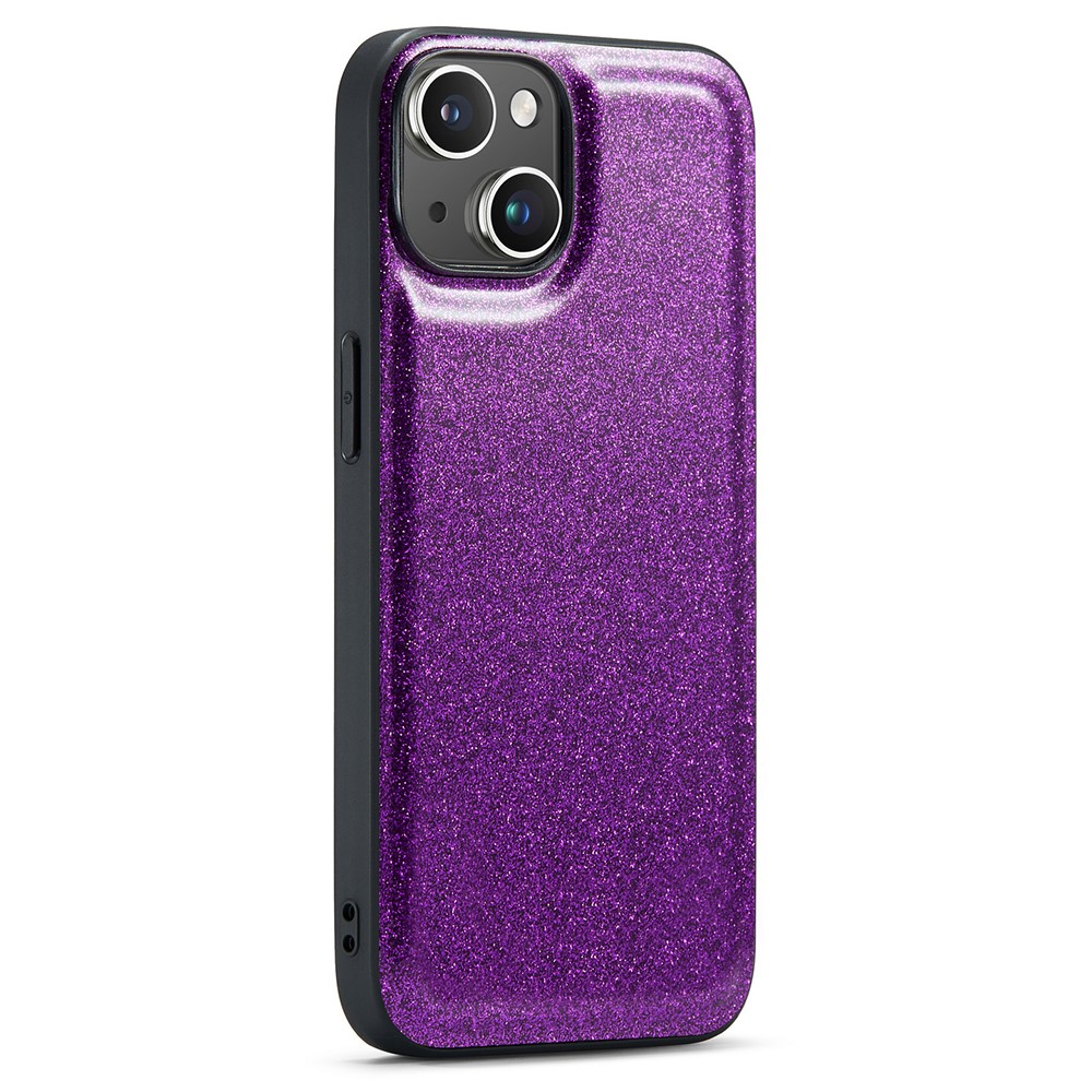 DG.MING DG.MING iPhone 13 Skal Läder Glitter Lila
