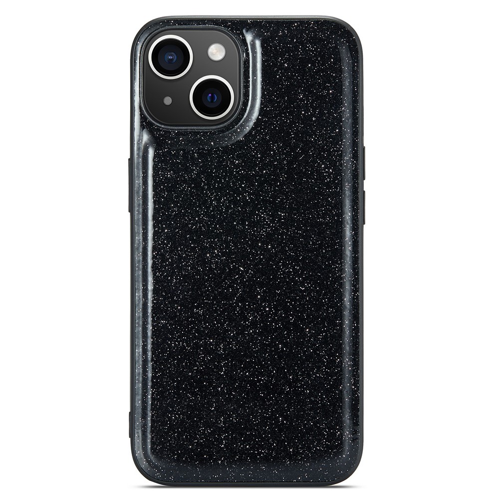 DG.MING DG.MING iPhone 14 Skal Läder Glitter Svart