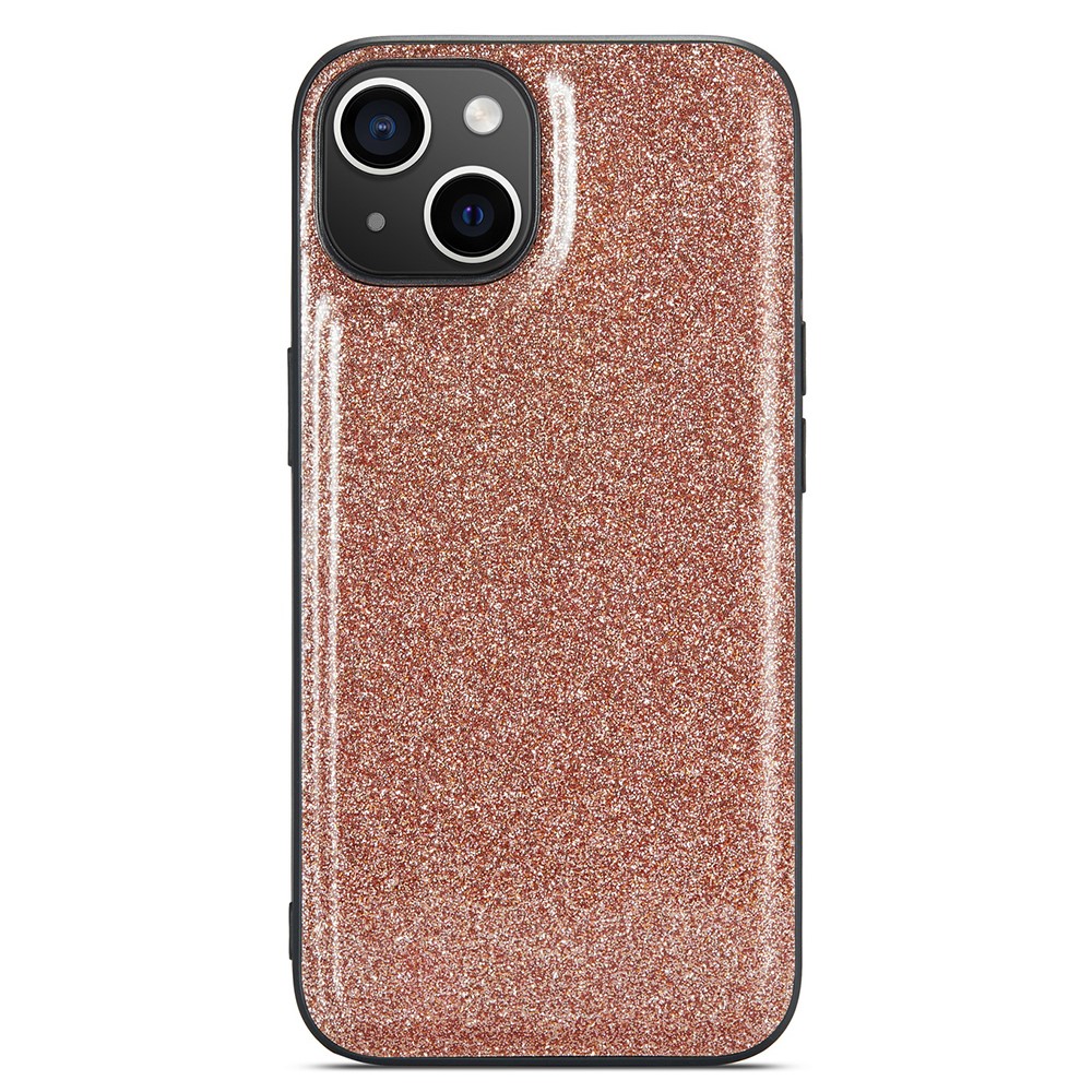 DG.MING DG.MING iPhone 14 Skal Läder Glitter Guld