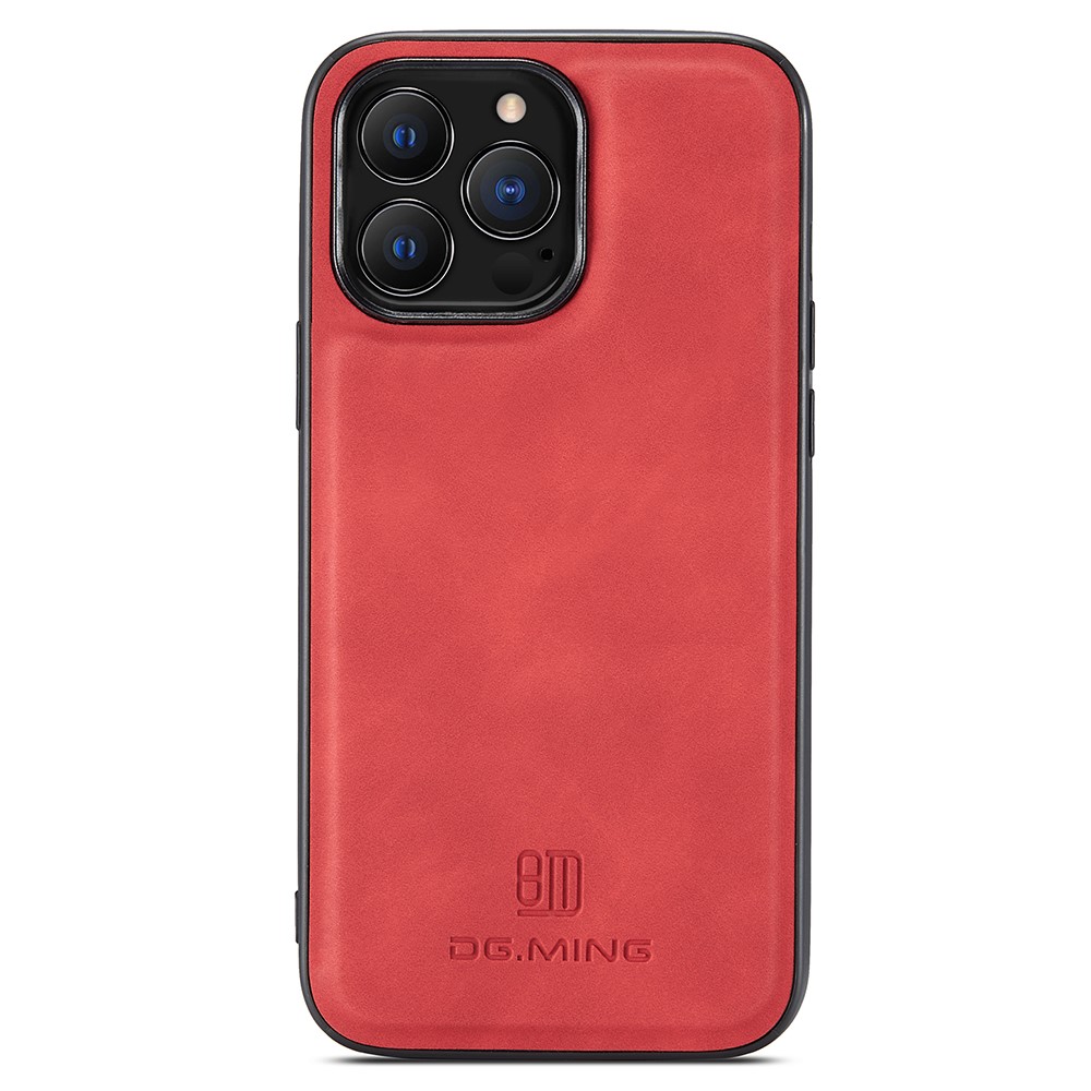 DG.MING DG.MING iPhone 14 Pro Max Skal Läderbelagt Röd