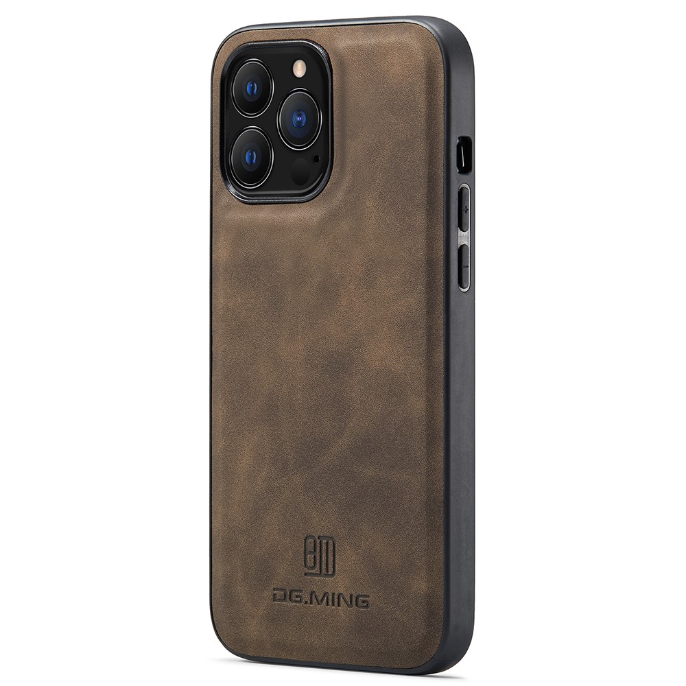 DG.MING DG.MING iPhone 12 / 12 Pro Skal Läderbelagt Mörk Brun