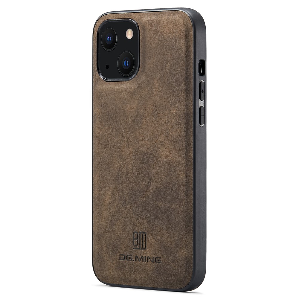DG.MING DG.MING iPhone 14 Skal Läderbelagt Mörk Brun