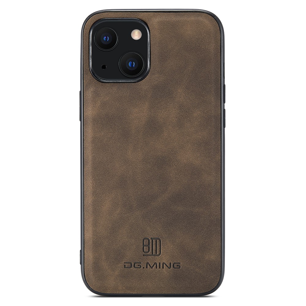 DG.MING DG.MING iPhone 14 Skal Läderbelagt Mörk Brun