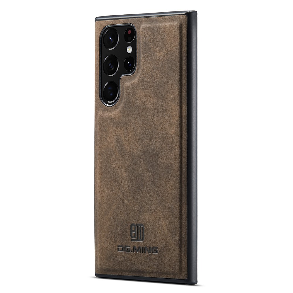 DG.MING DG.MING Samsung Galaxy S23 Ultra Skal Läderbelagt Mörk Brun
