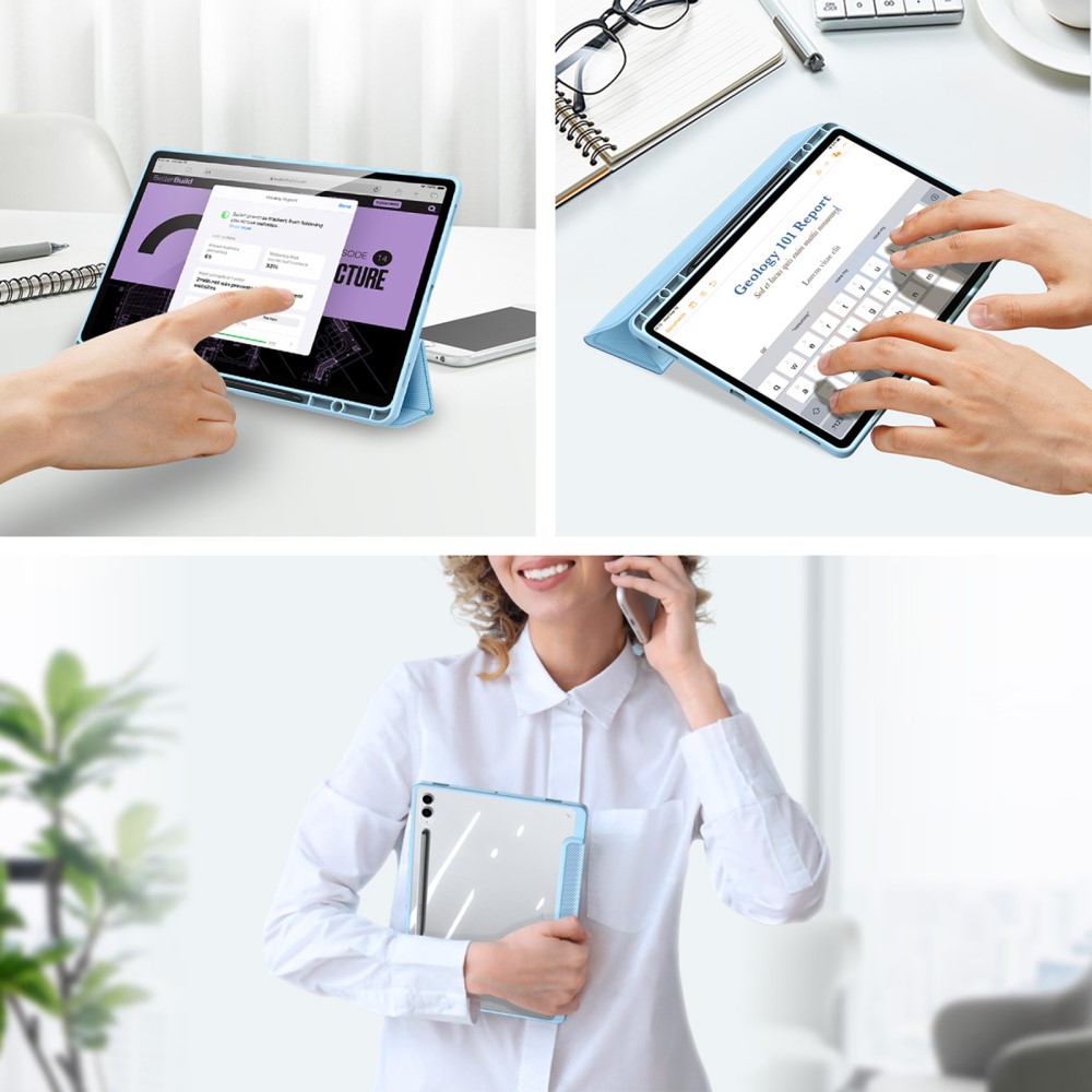 DUX DUCIS DUX DUCIS Galaxy Tab S9 FE Plus Fodral TOBY Hybrid Blå