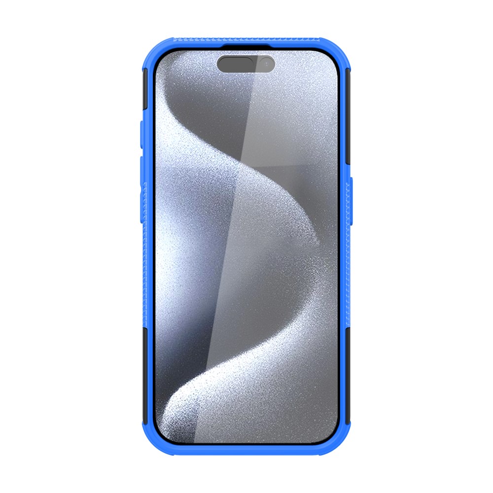  iPhone 15 Pro Max Stöttåligt Skal med Stöd Blå
