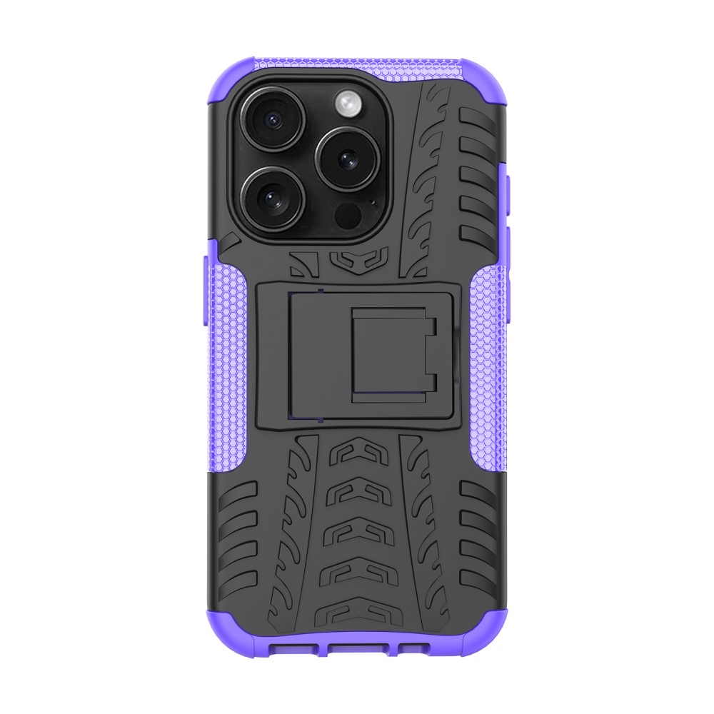  iPhone 15 Pro Max Stöttåligt Skal med Stöd Lila