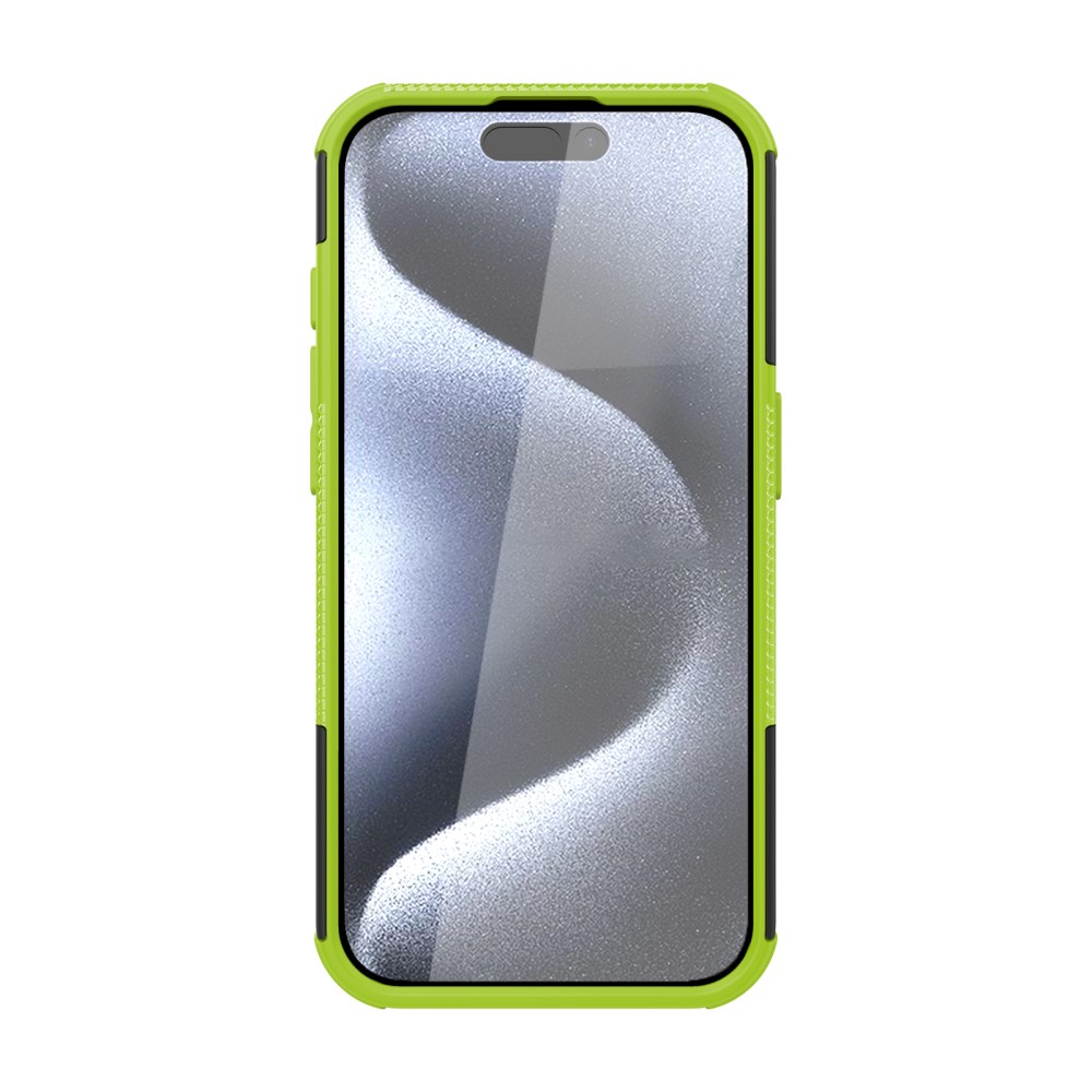 iPhone 15 Pro Stöttåligt Skal med Stöd Grön