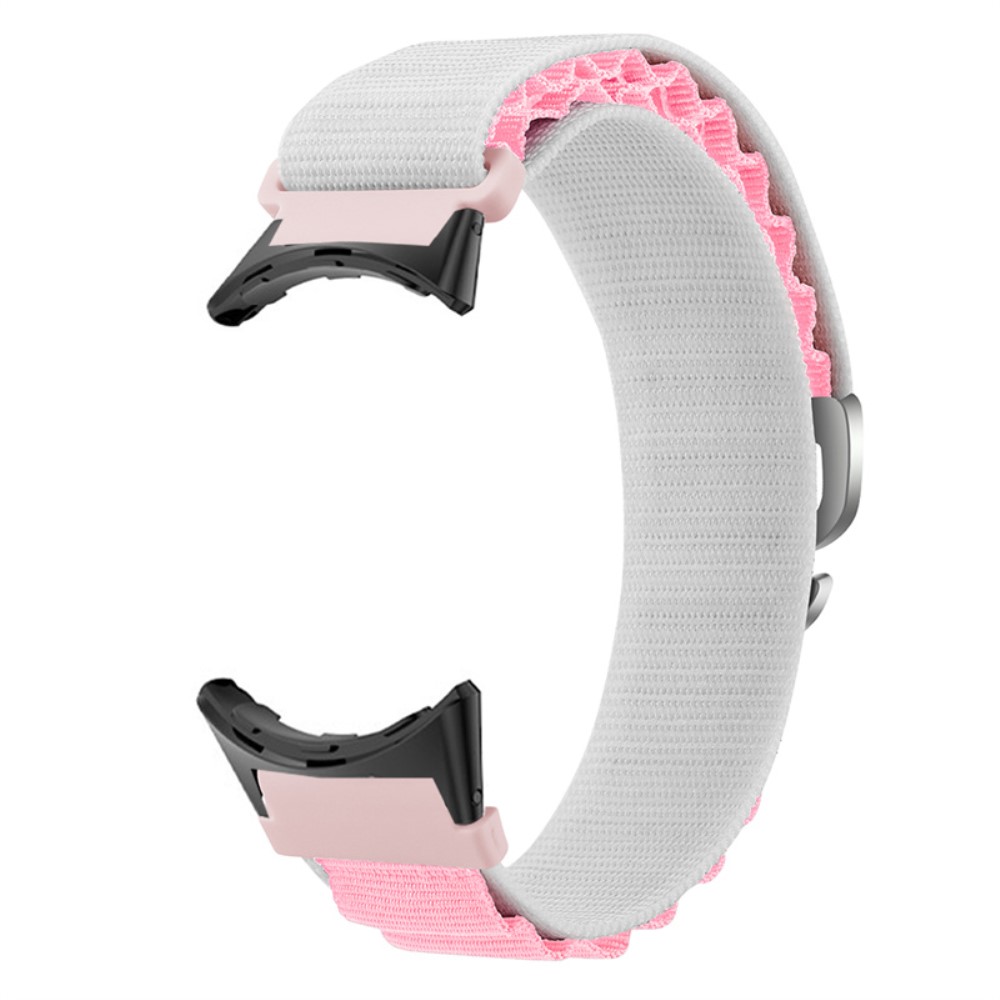  Google Pixel Watch / Watch 2 Armband Nylon Pro Vit/Rosa