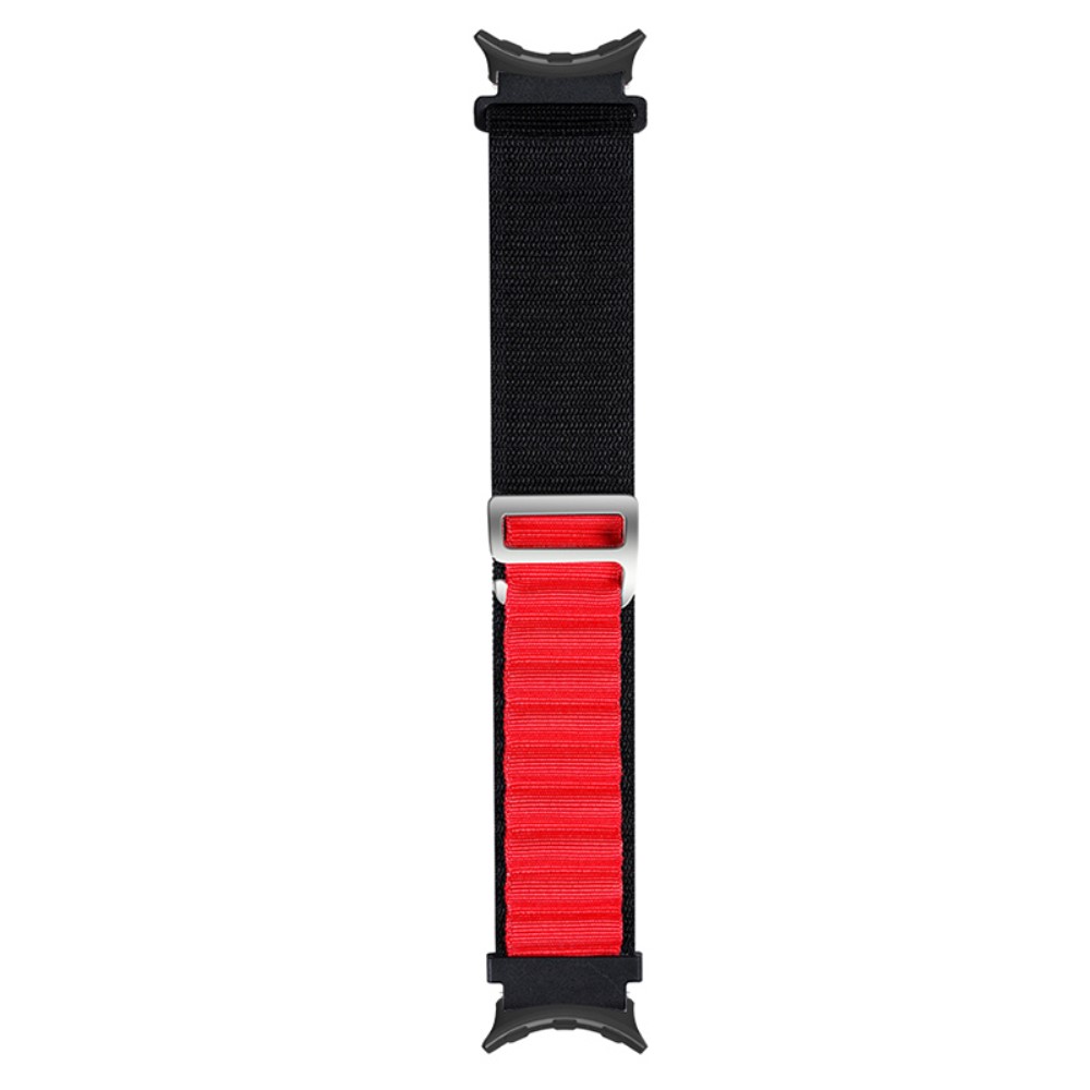  Google Pixel Watch / Watch 2 Armband Nylon Pro Svart/Röd