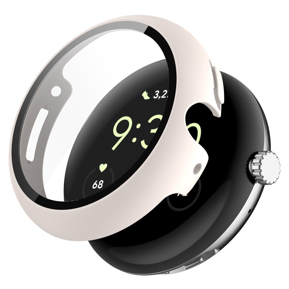  Google Pixel Watch / Watch 2 Skal Med Härdat Glas Vit