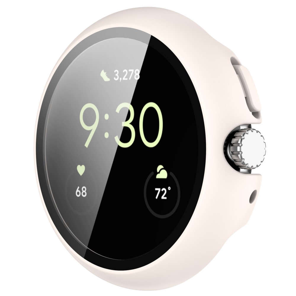  Google Pixel Watch / Watch 2 Skal Med Härdat Glas Vit