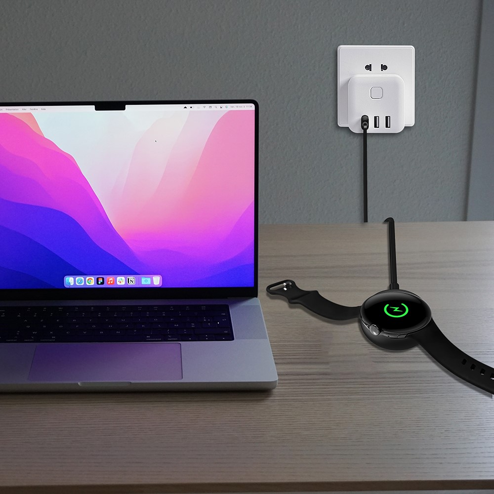  1m Magnetisk USB-C Laddare Google Pixel Watch Vit