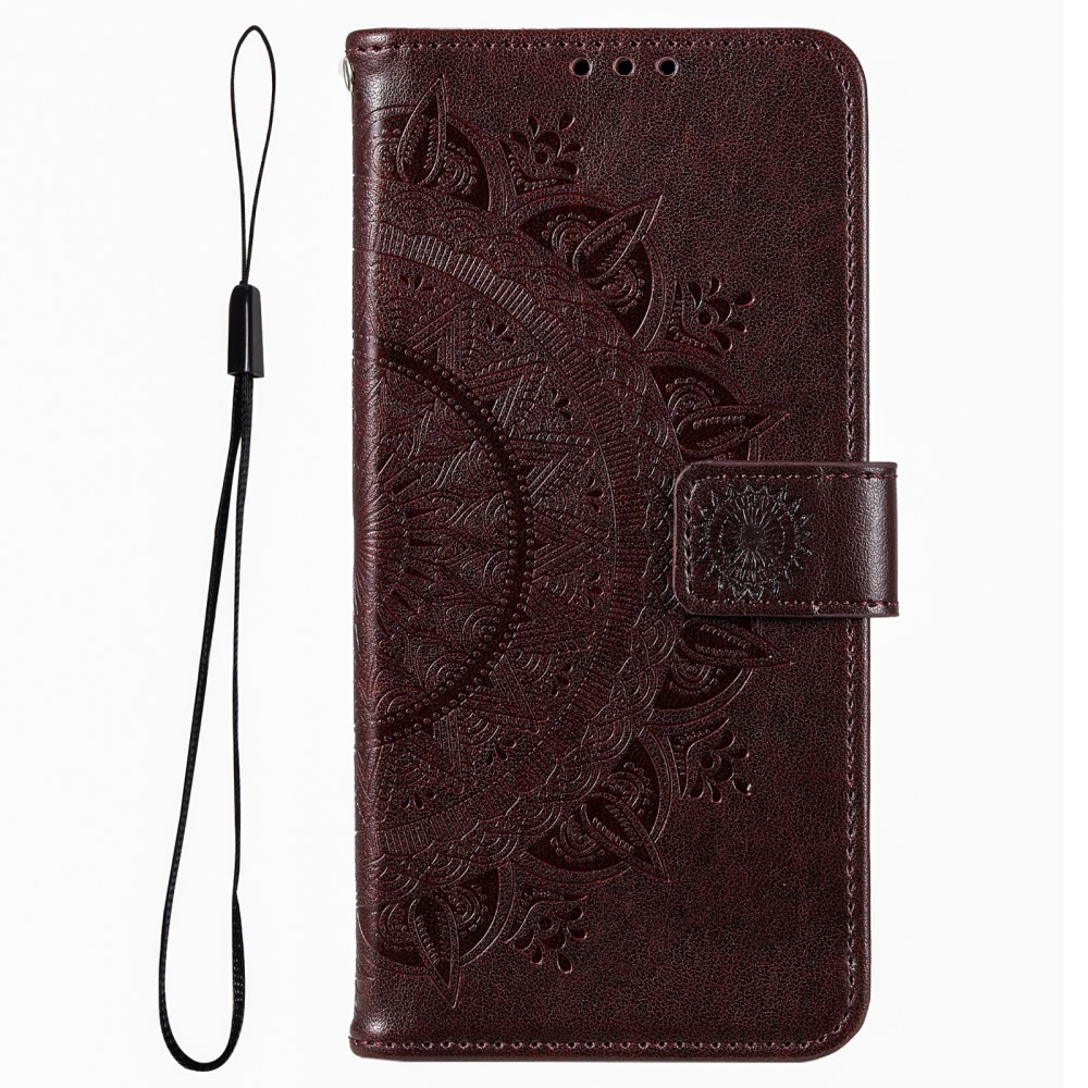  Motorola Moto G54 5G Fodral Mandala Läder Brun