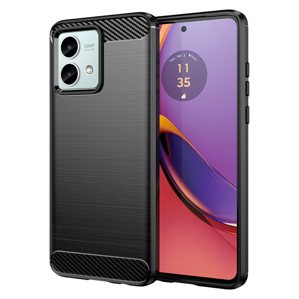  Motorola Moto G84 5G Skal Borstad Stål Textur Svart